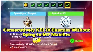 Call Of Duty Mobile Consecutively Kill 10 Enemies Without Dying in MP Matches Task Complete