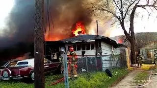 Garage fire Ave N @ Wayside