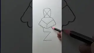 Simple girl drawing with XYZ