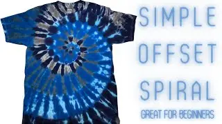How To Tie Dye: Simple Offset Spiral Pattern Liquid Dye
