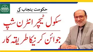 Punjab Government Teacher Internship Program 2025 | Career Counseling | Yousuf Almas