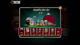 Completing SnowPig Hat Set & Upgrading Slingshot To 78! (Angry Birds 2)