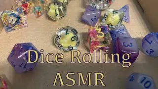 ASMR✨Dice Rolling - Different Material Dice (Clicky Clacks) (D&D)