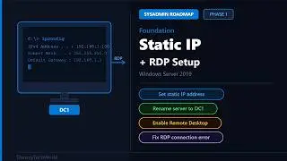 Set Up Static IP, Server Name & Enable RDP on Windows Server 2019 - Ep4