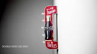 Officially Licensed Vintage Coca Cola in Bottles LED Marquee Sign | American Art Decor