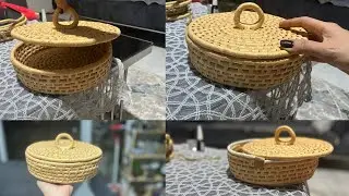 Kapaklı Sepet Yapımı-(Çok Kolay)