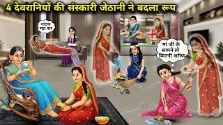 4 देवरानियों की संस्कारी जेठानी ने बदला रूप || cartoon videos || The cultured elder sister-in-law of