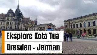 Alun alun dan tepian sungai Elbe di Dresden.. Indah..