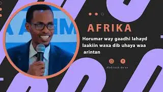 Wax ka ogow sababta ay Afrika horumar la'aan u tahay