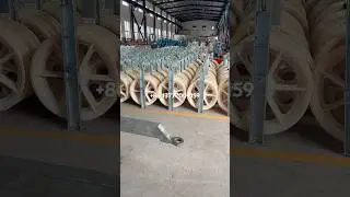 660mm Triple Bundled Nylon Sheaves Pulley Stringing Block with hydraulic puller tensioner exporting