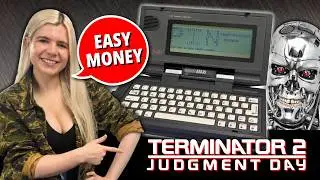 I Recreated the Terminator 2 EASY MONEY Scene // Using a real 1989 Atari Portfolio and Turbo PASCAL