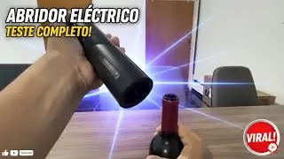 Saca Rolhas Autom&aacute;tico Com Cortador de lacre e Bico Dosador recarregavel