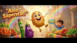 Hindi Cartoon Rhyme: Aloo Superstar | Veggie Friends Moral Story Song