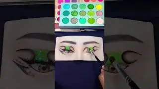 day20/30days eye makeup challenge makeupbymonika13 💚💚 #tutorial #viral