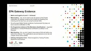 Digital Apprenticeship Standards - Summative Portfolio Best Practice - 26th March 2020