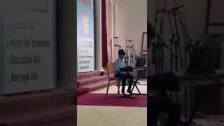 Juan playing keyboard @ Marthoma Church in Ruwi as part of Koinonia 2023.