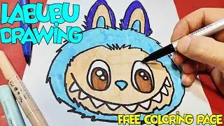 How To Draw Labubu Face (Step by Step) - Tutorial + Free Printable Coloring Page #easydrawing