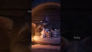 mother&hearts;️and children💗 happy☺️ love story🐾💗&hearts;️🐱 #viral  #aivideo #story #cat #shortvideo #trending