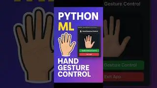 👉 Python ML Hand Gesture Control 🖐 | Control Your PC with Gestures (No CV2/No Mediapipe) 🔥 #shorts