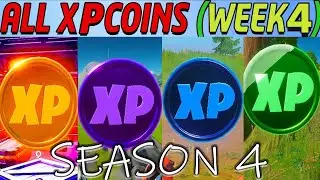 All XP COINS LOCATIONS IN FORTNITE SEASON 4 Chapter 2 WEEK 4