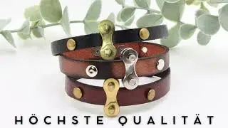 Lederarmband einfach gewickelt mit Einzelelement