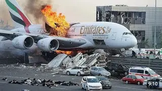 Emergency Landing Crash in Building |Collision |Emirates A380Mid Air #planecrash #a380 #british