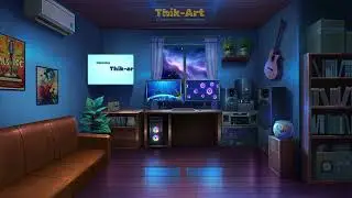 Anime Music Studio Background | Cozy 2D Room for Animation & Streaming