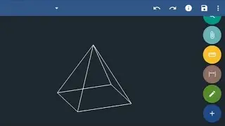 GnaCAD 3D wireframe method pyramid design