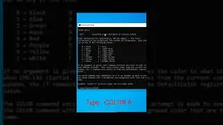 How To Change text Color in Command prompt(CMD)