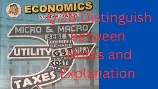 STD 12 Economics Expected and PYQ Distinguish between with notes and explanation