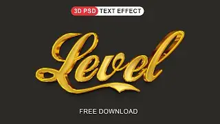How to make 3D  Gold PSD Text Effect | Graphics Design  |  Free Download  | Page - 305