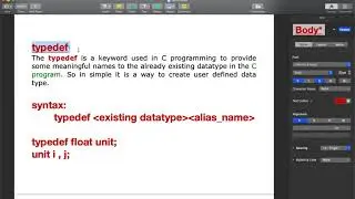 Typedef