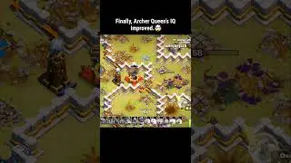 Finally Archer Queen IQ Improved! 🤯 - COC | #clashofclans #cocshorts #shorts