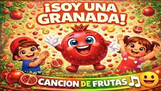 Canci&oacute;n de la Granada para Ni&ntilde;os 🍎 | Canciones de Frutas Infantiles