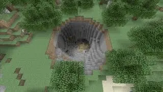 Minecraft Xbox 360 - BIGGEST CRATER! w/Mineshaft