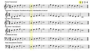 Estudo R&iacute;tmico n&ordm; 2 &ndash; Semibreve, M&iacute;nima e Sem&iacute;nima | Exerc&iacute;cio com &Aacute;udio