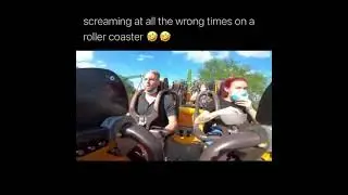 Screaming at a wrong time on a roller coaster😂 #shorts