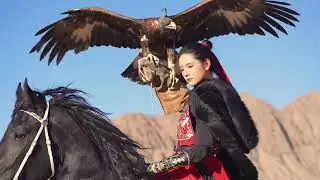 The Kyrgyz people's custom of eagle training can be traced back 6,000 years ago. 😘❤️#doris