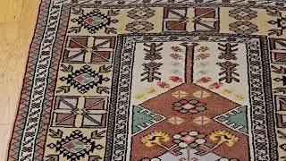 Vintage Turkish Prayer Rug in Chocolate Brown, Butter Yellow, The Persian Knot Gallery, SKU 1476