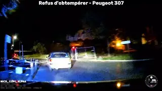 Refus d'obtempérer d'une Peugeot 307 - Police Nationale [DashCam]