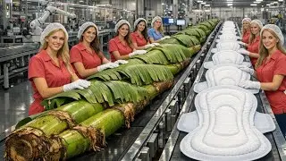 Inside a High-Tech Banana Stem Factory: Turning Farm Waste into Eco-Friendly Sanitary Pads