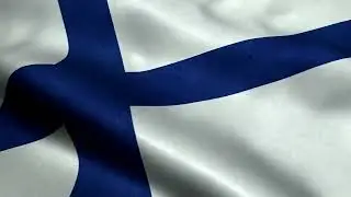 [10 Hours] Finnish Flag Waving - Video & Audio - Waving Flags