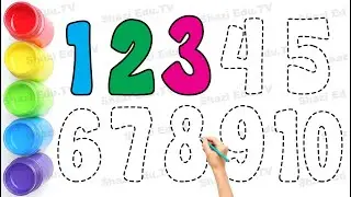 How to Draw Numbers 1 to 10 Easy Step by Step for Kids