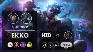 Ekko Mid vs Lucian - KR Challenger Patch 10.2