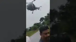 NDRF helicopter landing for rescue in floods #ndrf #floods #rescue #lifesaving #great