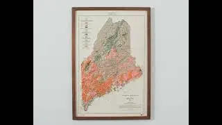 1933 Maine Geological Map in 3D Raised Relief