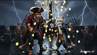The Pirate Cat & the Captured Mermaid-  القط القرصان والحورية الأسيرة  😺🧜&zwj;♀️ #cartoon #cat #funny