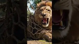 Moral: Kindness is never wasted.🔥 #viral #cartoon #story #shorts #lion #mouse #ai #animation #love
