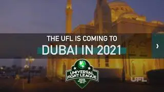 UFL is coming to the UAE in 2021