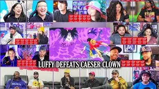 Luffy Defeats Caeser Clown Reaction Mashup | One Piece Episode 617